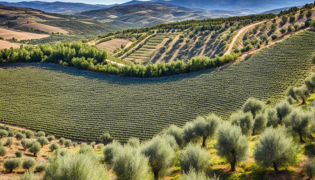 Régions productrices d'huile d'olive en Espagne