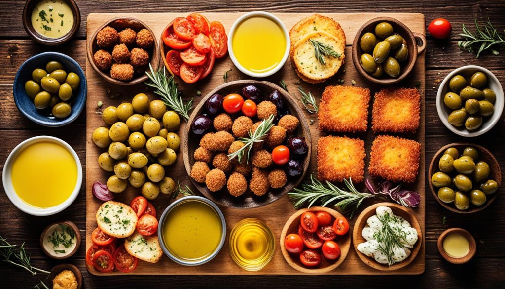 tapas à l'huile d'olive